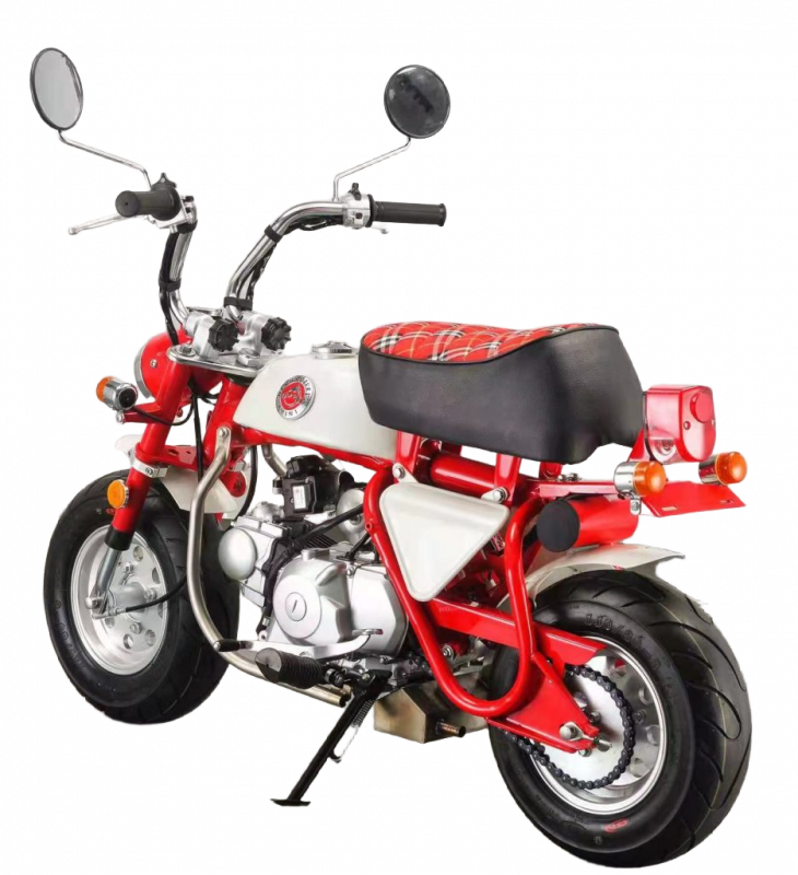 GZ 50 A Mini Motorrad in Schwarz-Rot, Seitenansicht